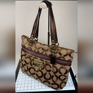 Coach Poppy Op Art Canvas Tote/bag